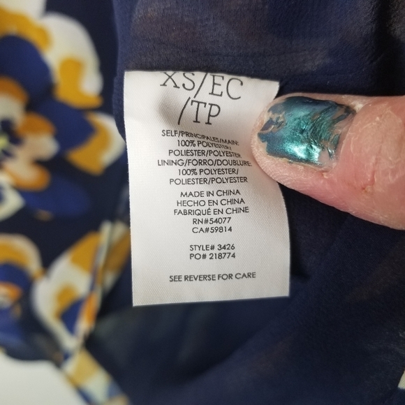 Cabi Lydia floral chiffon blouse - Picture 7 of 9